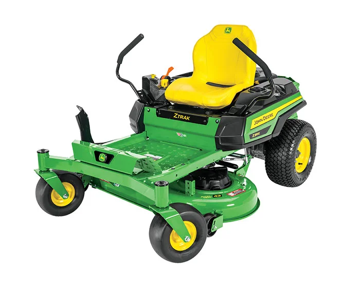 John Deere Ztrak 300 Series Zero Turn Rider Z315E Front View Right product image