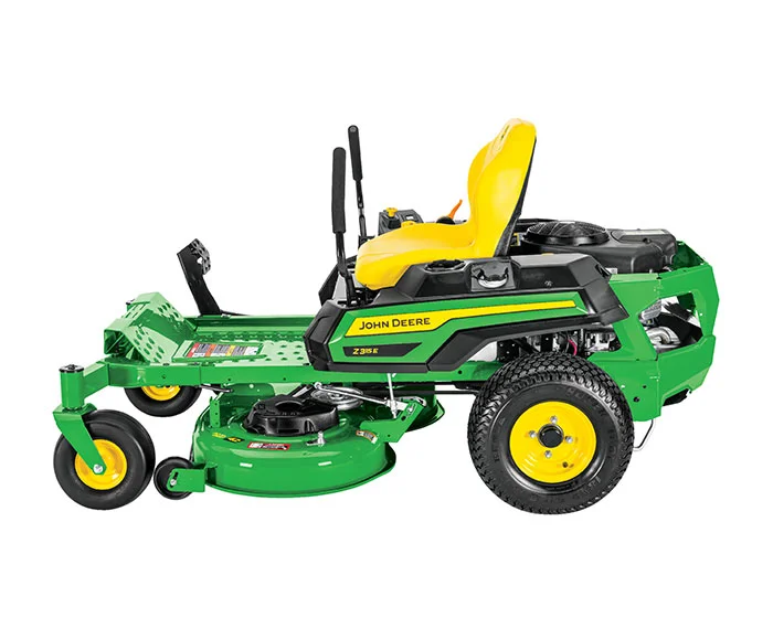 John Deere Ztrak 300 Series Zero Turn Rider Z315E Side View product image