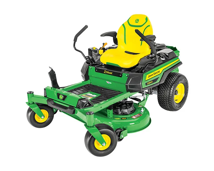 John Deere Ztrak 300 Series Zero Turn Rider Z320R Front View Right product image