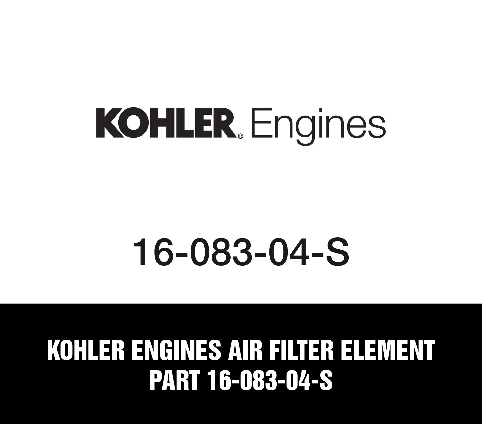 Kohler Engines Air Filter Element Part 16-083-04-S