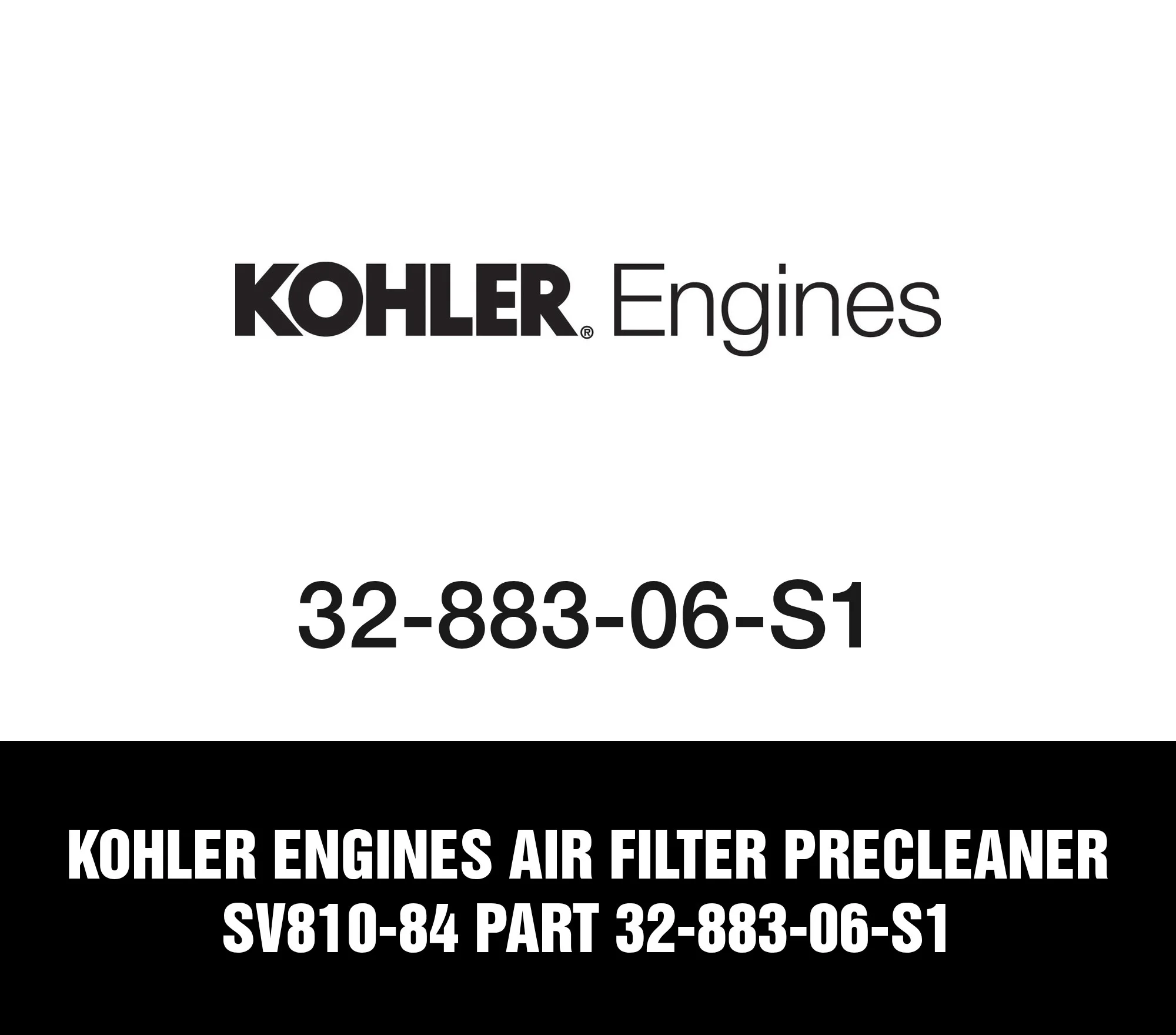 Kohler Engines Air Filter Precleaner Sv810-84 Part 32-883-06-S1