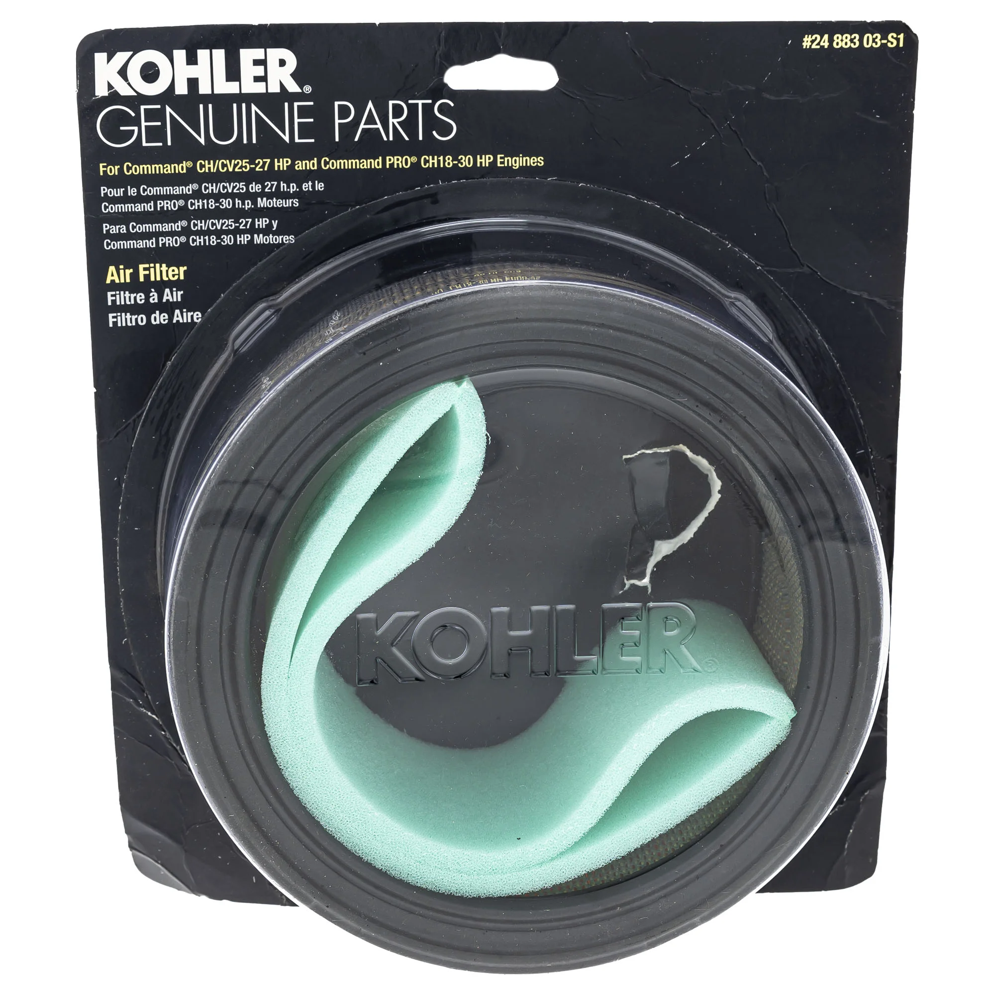 Kohler Engines Air Filter/Pre-Cleaner Part 24-883-03-S1