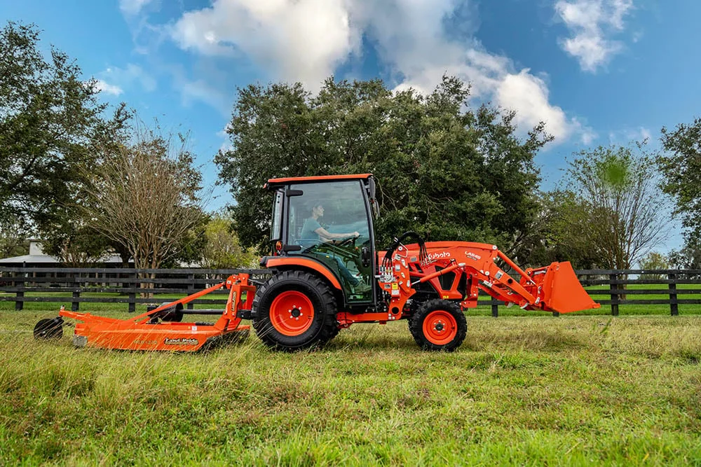 Kubota LX Series Compact Utility Tractors Work Year Round With Open Station Or Factory Installed Climate Controlled Cab Options. feature image