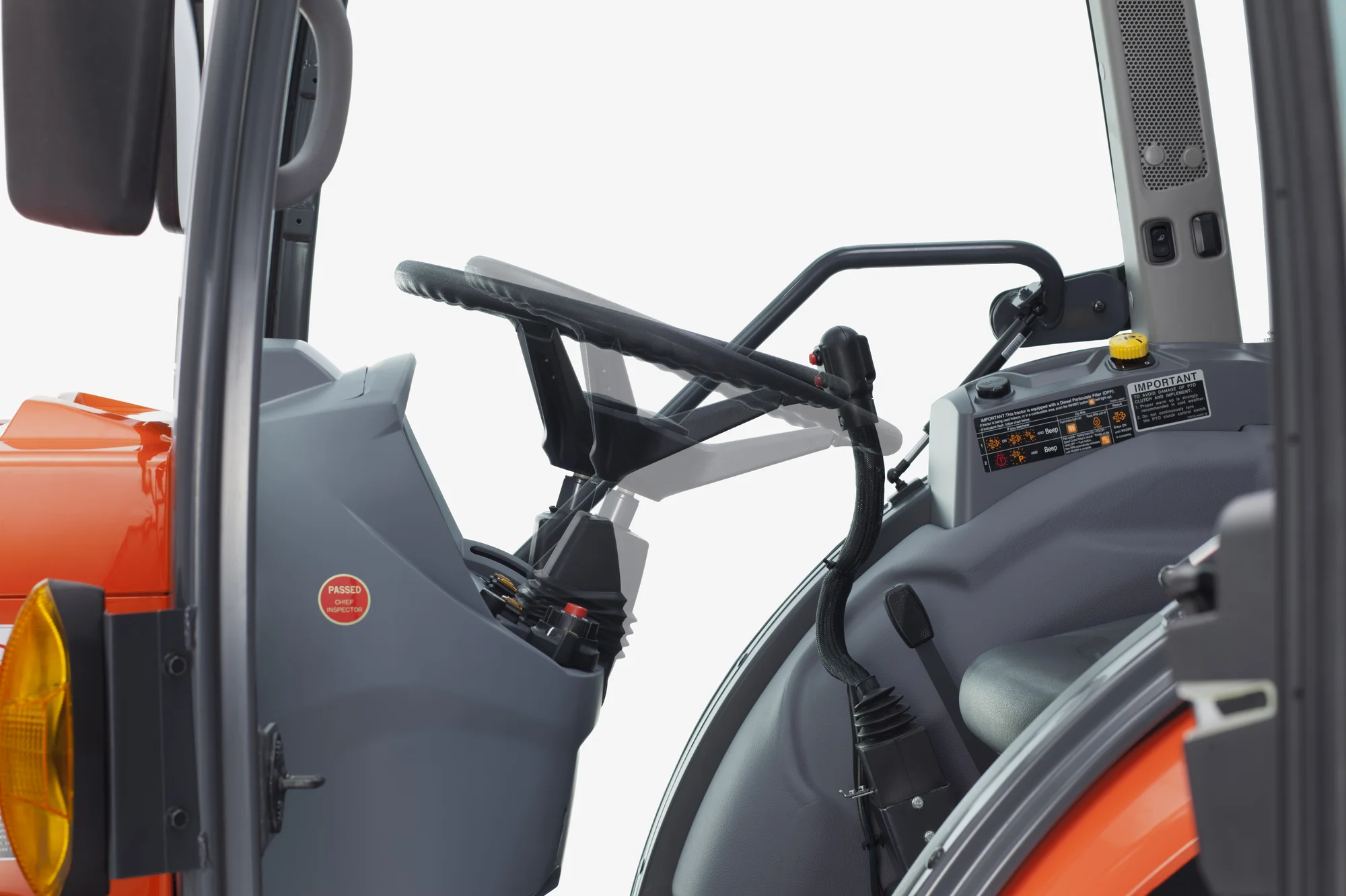 Kubota Mx Series Compact Tractor Mx6000Hstc 28544 Closeup Steering Adjustments product image