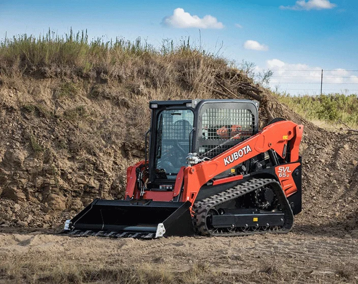 Kubota Track Loader Svl65 2 Front View Right Dirt product image