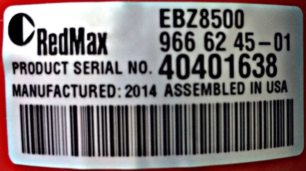 Model Number Label Redmax Model Number Lookup | Weingartz