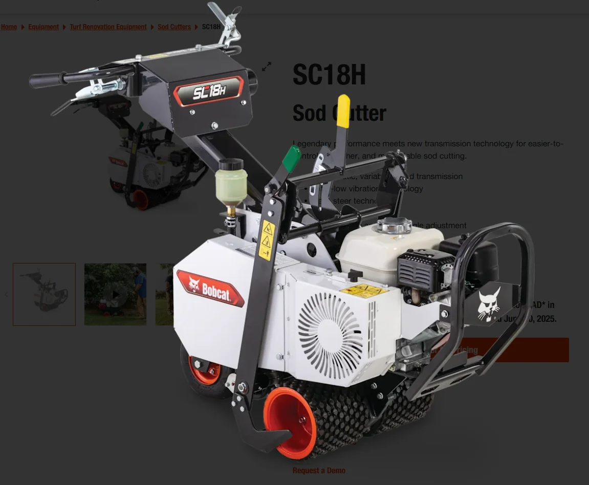Ryan Sc18 Series Sod Cutter 7885836 Front Left View product image