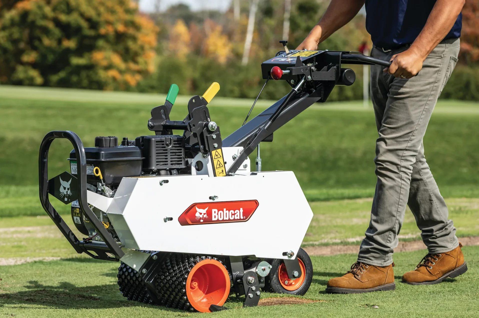 Ryan Sc18 Series Sod Cutter 7885836 Front View Right Closeup Cutting Golf Course product image
