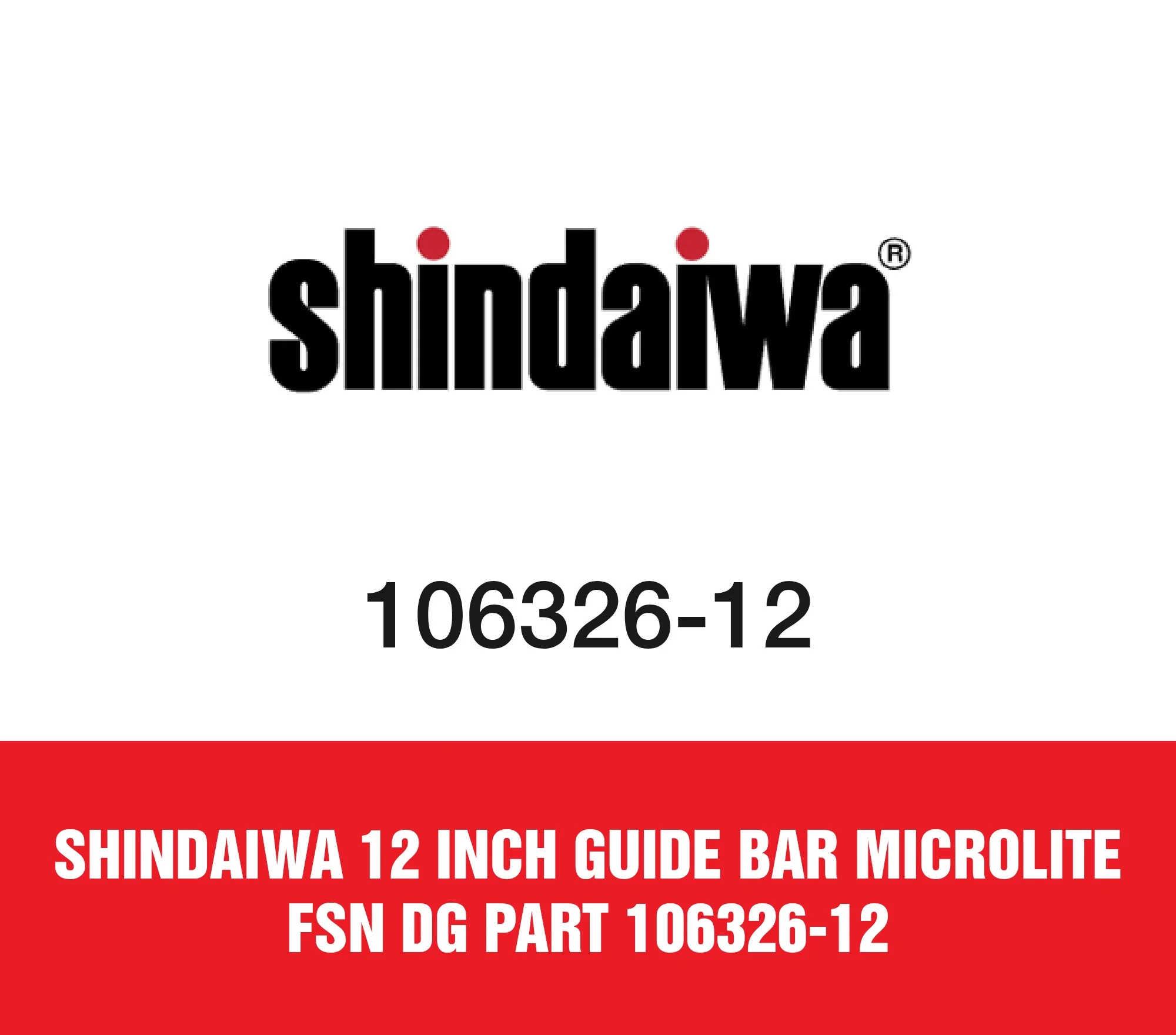 Shindaiwa 12 inch Guide Bar Microlite Fsn Dg Part 106326-12