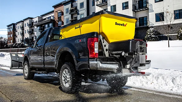 SnowEx Hopper Series Spreaders Wide Spread Pattern feature image