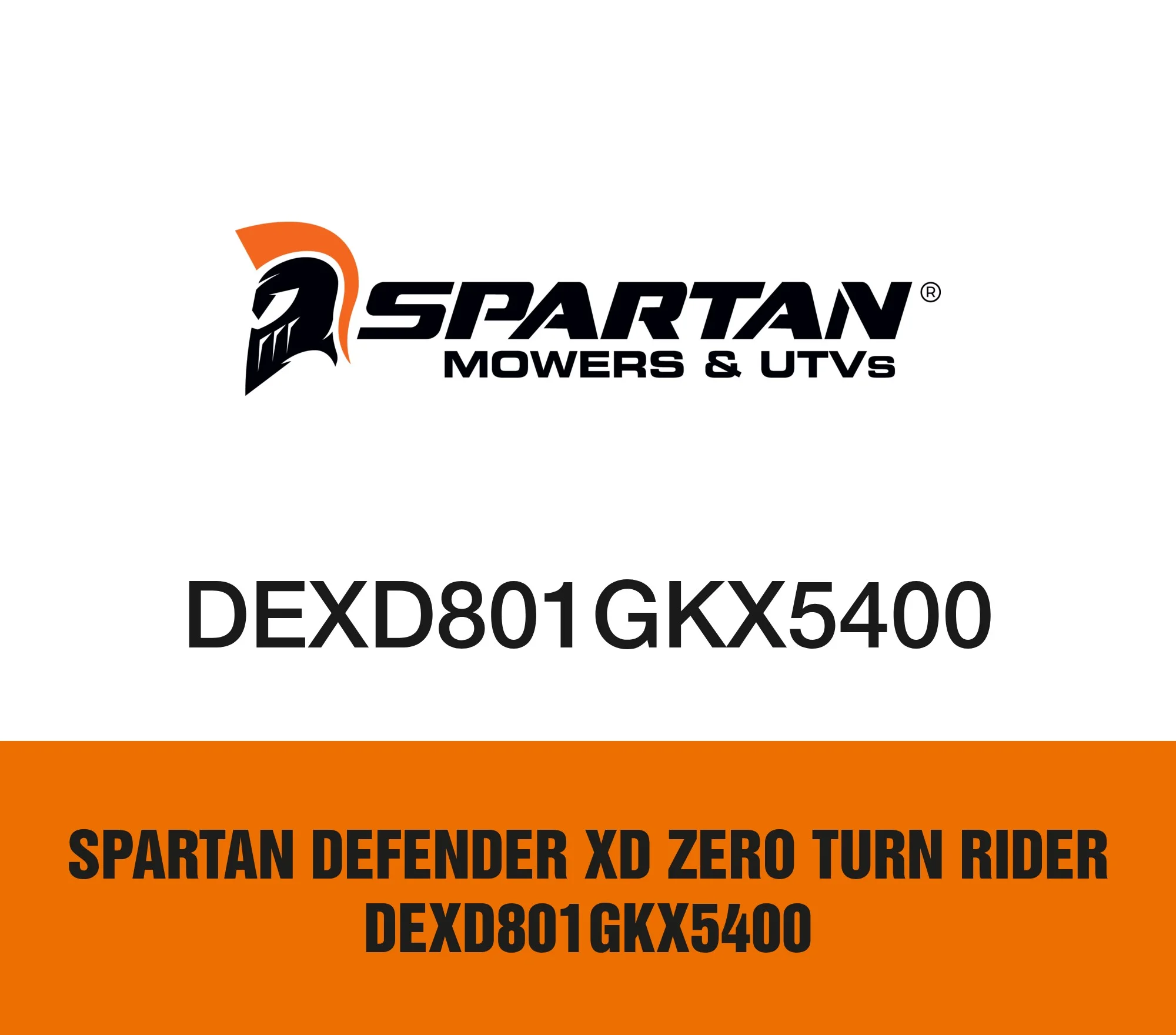 Spartan Defender XD Zero Turn Rider DEXD801GKX5400