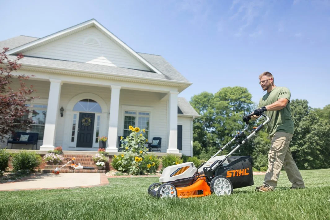 STIHL Battery Operated Series Walk Behind Motors Quiet Low Emission Mowing feature image