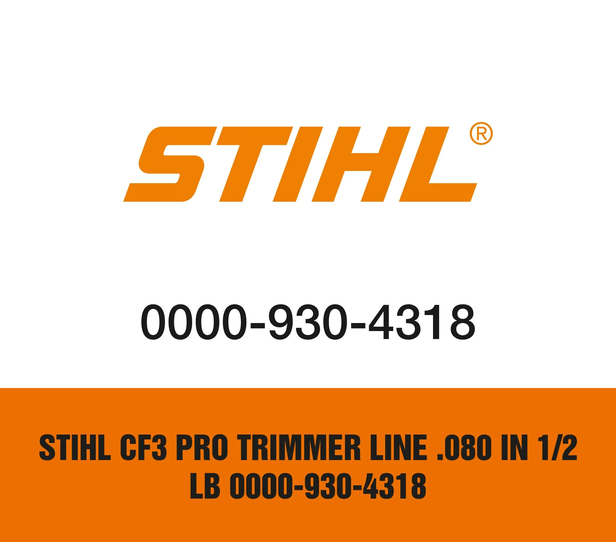 Stihl CF3 Pro Trimmer Line .080 in 1/2 lb 0000-930-4318