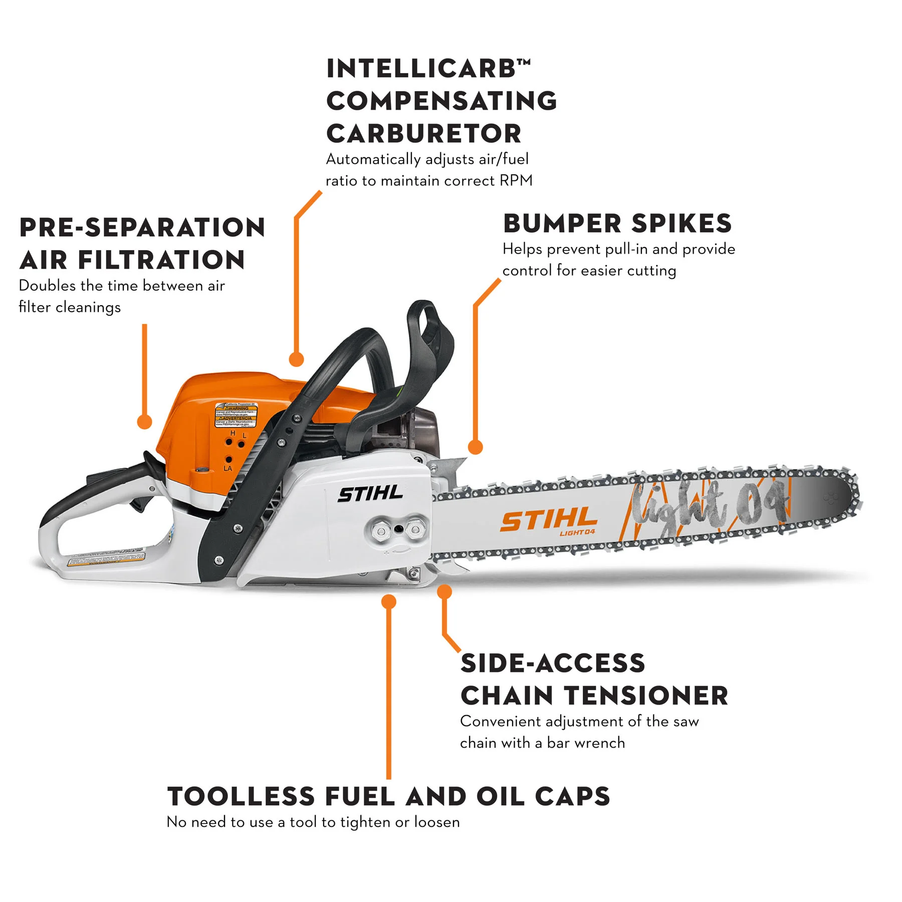 STIHL Ms Series Pre Separation Air Filtration feature image