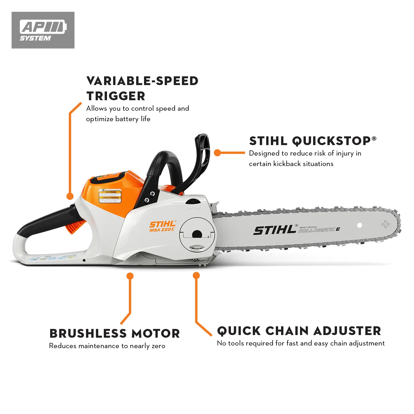 STIHL Msa Series Quick Chain Tensioning feature image