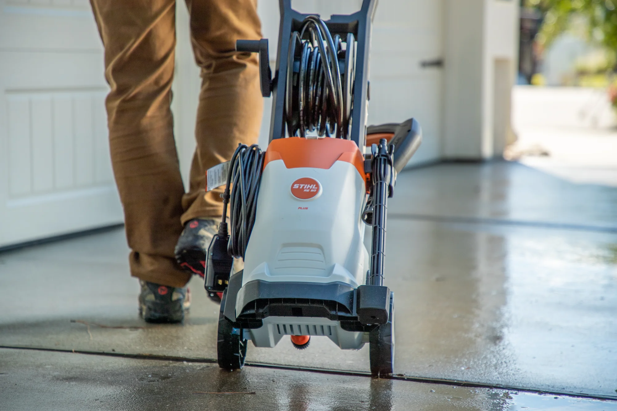 Stihl Re Series Pressure Washer Re 90 Plus Washer Rolling product image