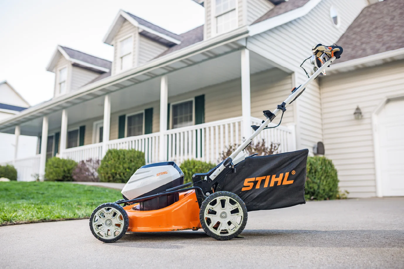 Stihl Walk Behind Lawn Mower RMA 460 Stihl Walk Behind Mower Rma 460 Mower Front Of House product image