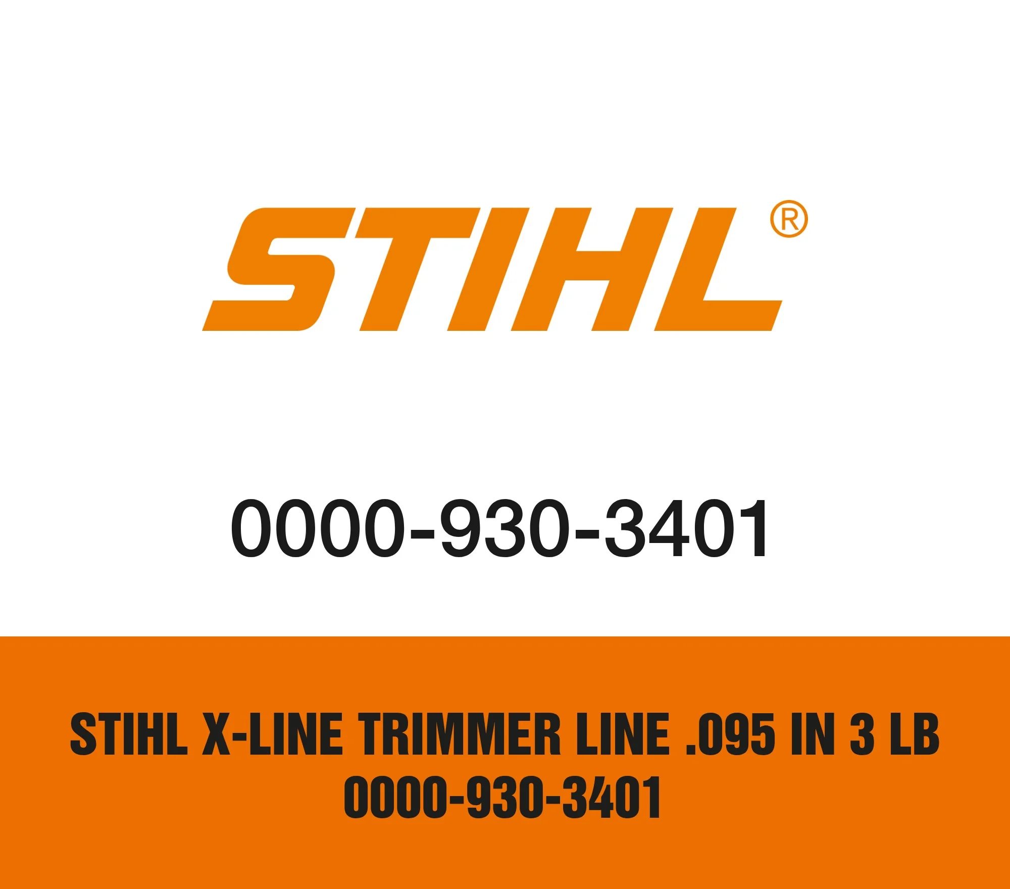 Stihl X-Line Trimmer Line .095 in 3 lb 0000-930-3401