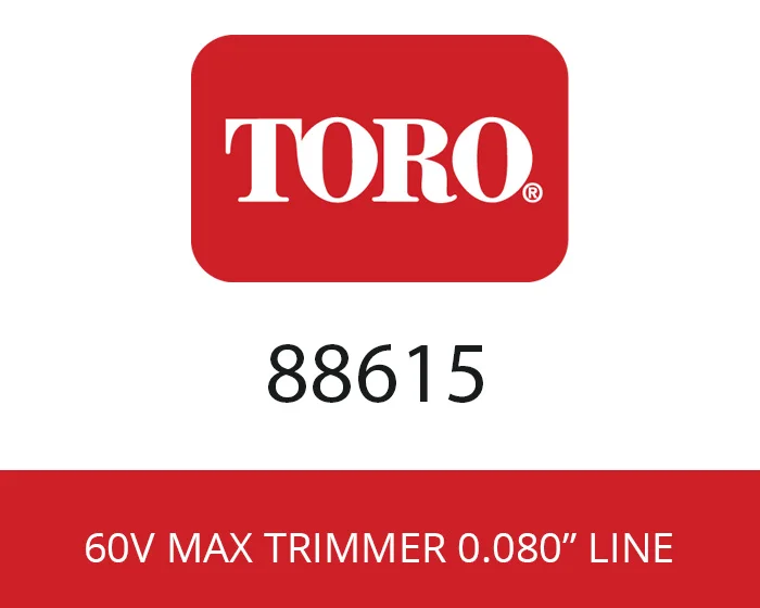 Toro 60V MAX Trimmer 0.080" Line 88615 To88615 Image1