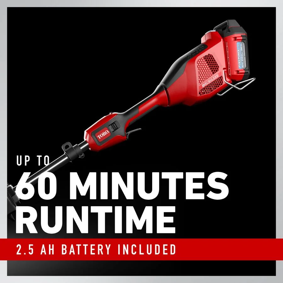 Toro 60V Max Series Trimmers And Brushcutters Long Runtime Battery Options feature image