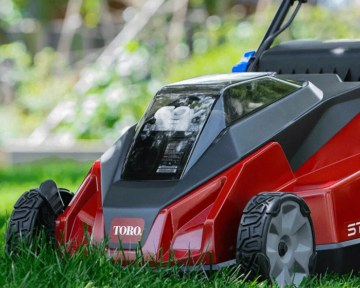 Toro 60V MAX Stripe Walk Behind Lawn Mower 21621 Toro 60V Max Stripe Walk Behind Lawn Mower 21621 Mower On Grass Front View product image