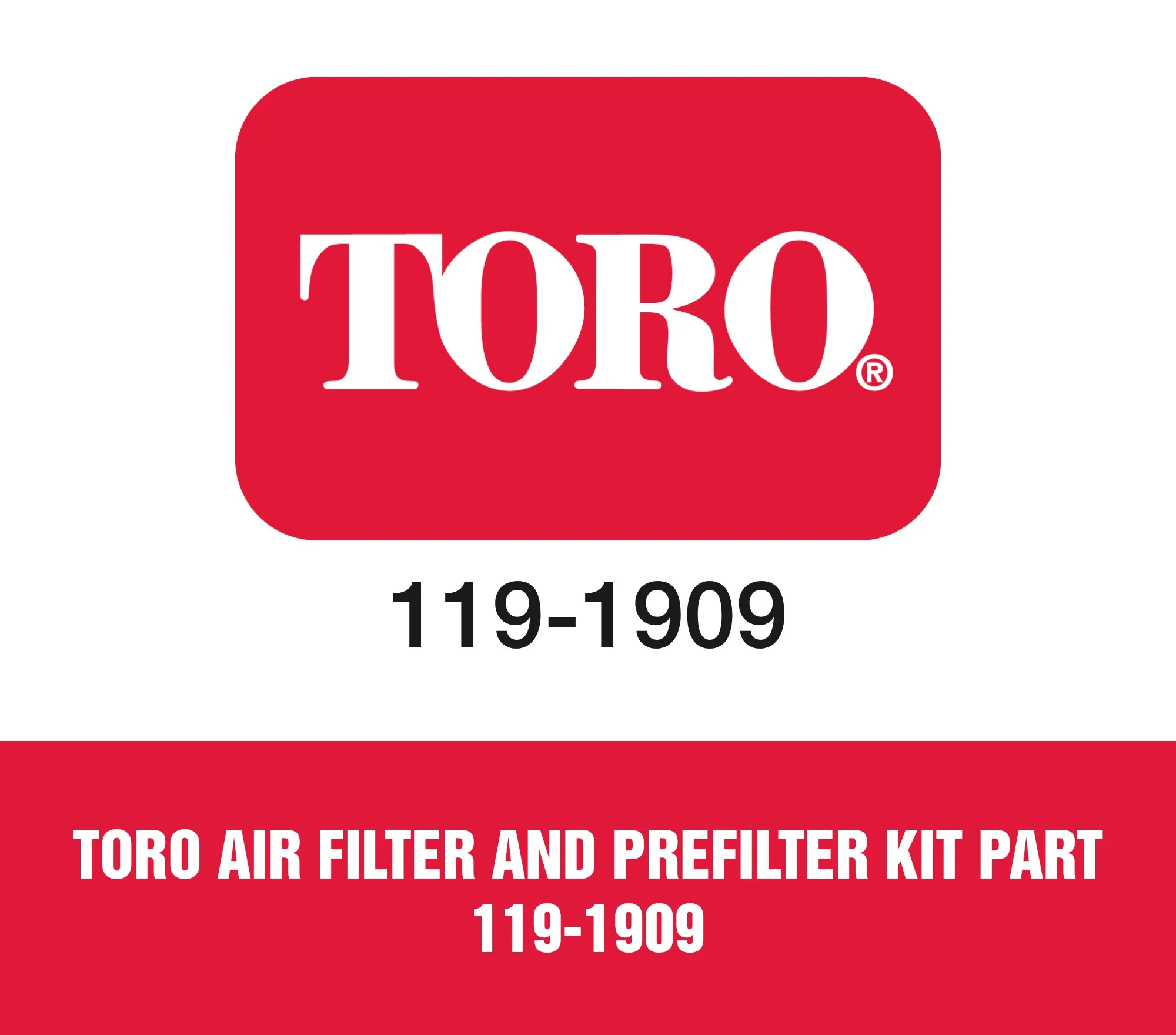 Toro Air Filter And Prefilter Kit Part 119-1909