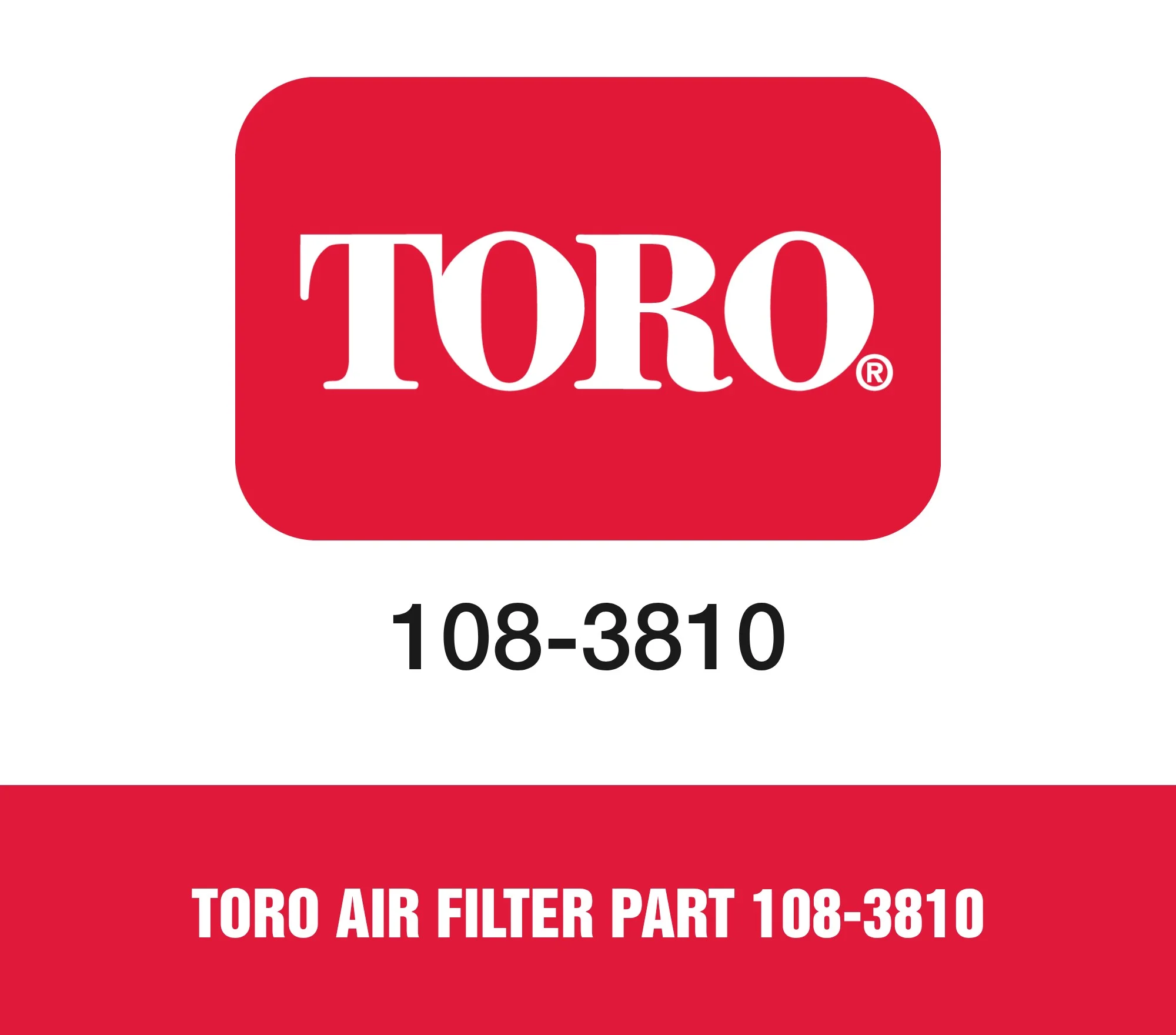 Toro Air Filter Part 108-3810