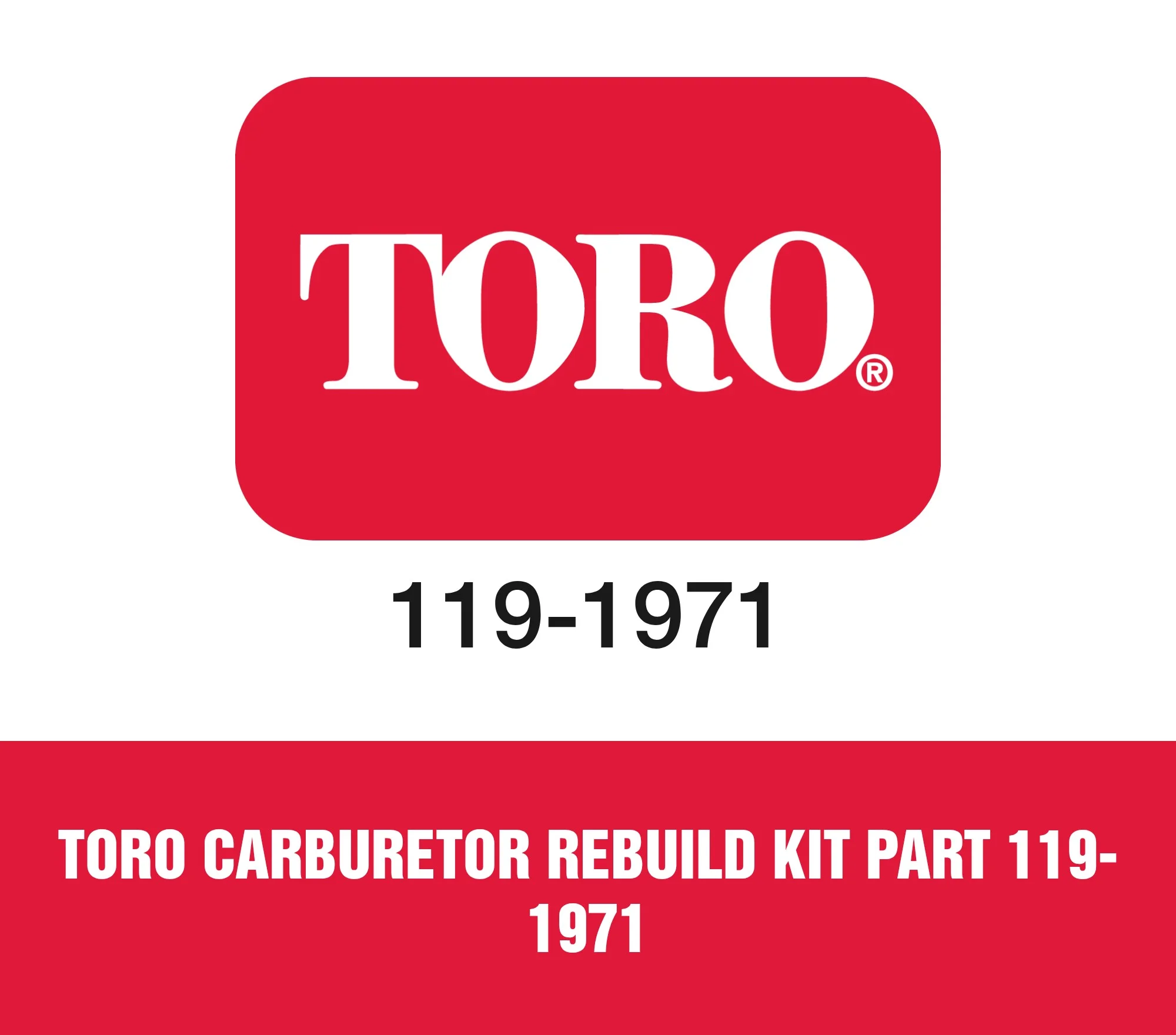 Toro Carburetor Rebuild Kit Part 119-1971