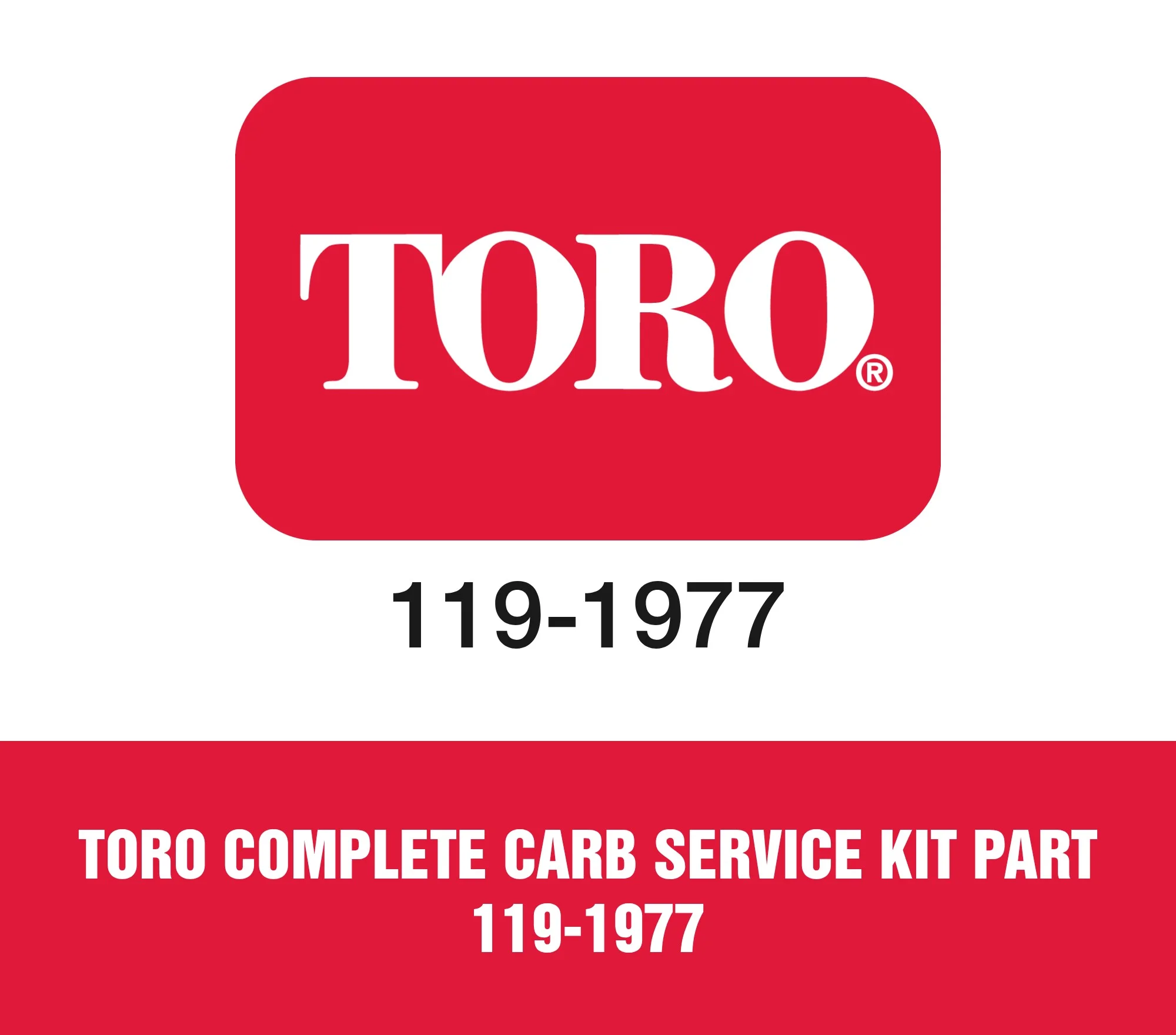 Toro Complete Carb Service Kit Part 119-1977