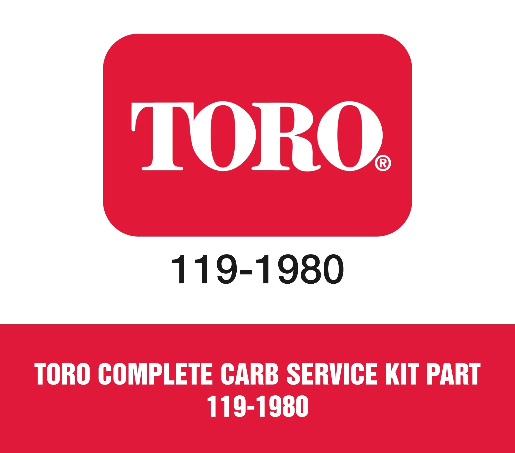 Toro Complete Carb Service Kit Part 119-1980