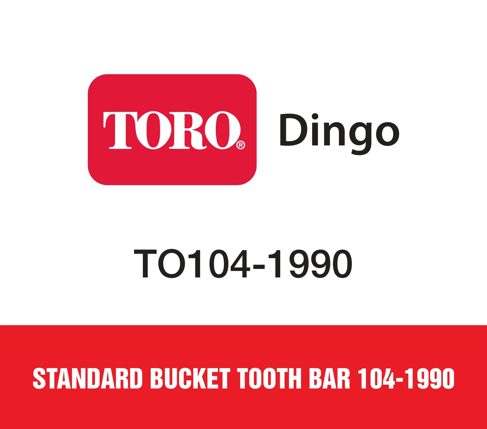 Toro Dingo Standard Bucket Tooth Bar 104-1990