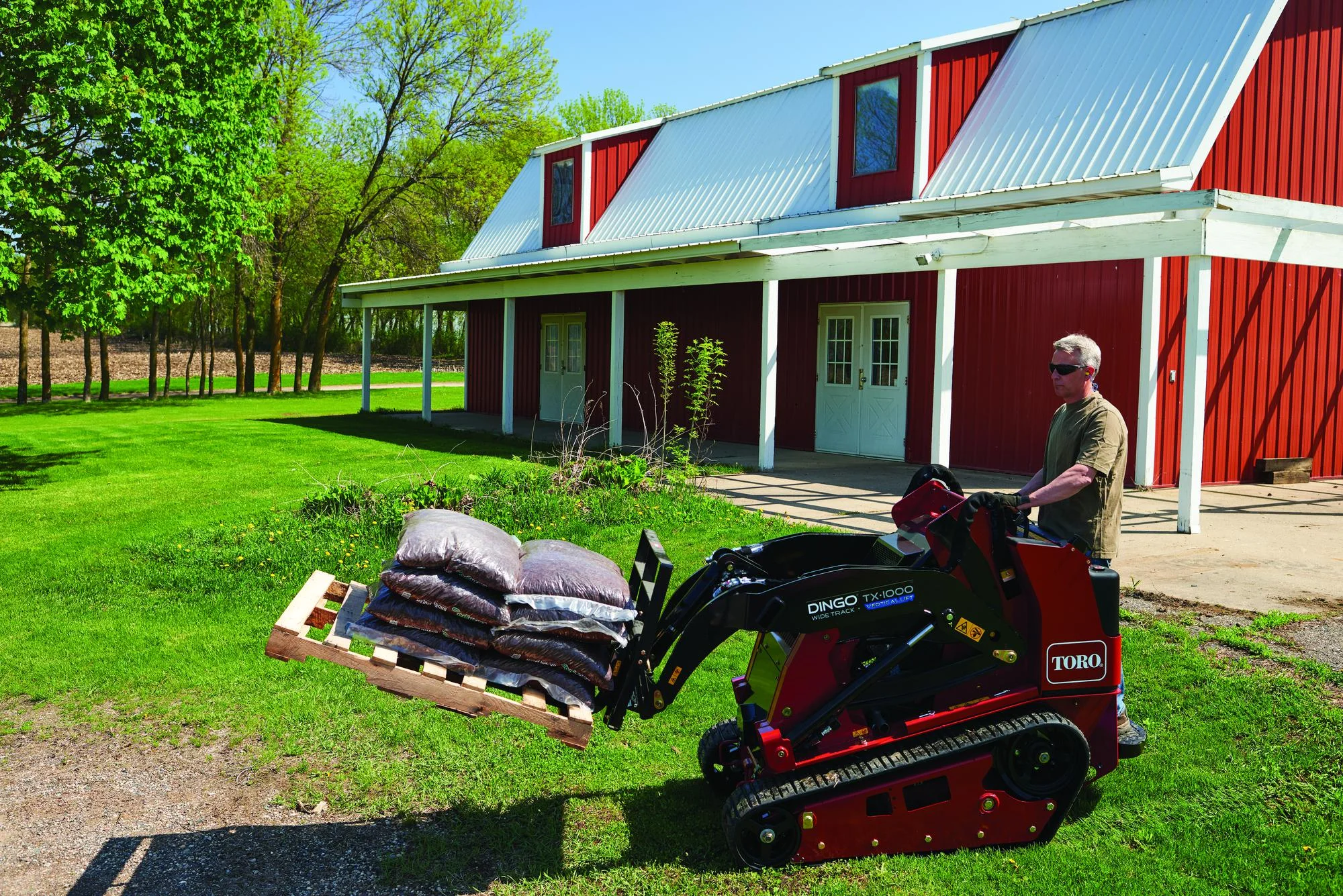 Toro Dingo Track Loader Tx 1000 Man Pallet Forks Carrying Material Bags product image