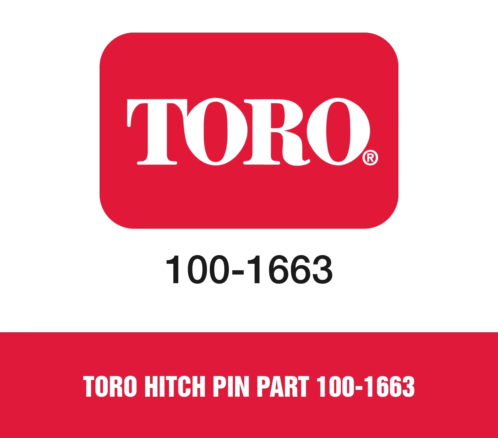 Toro Hitch Pin Part 100-1663