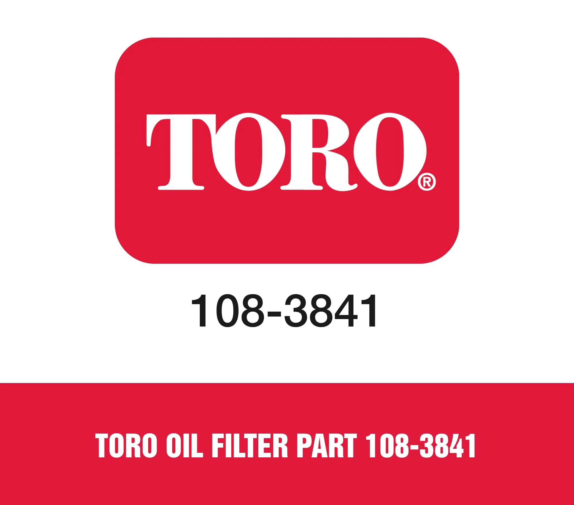Toro Oil Filter Part 108-3841