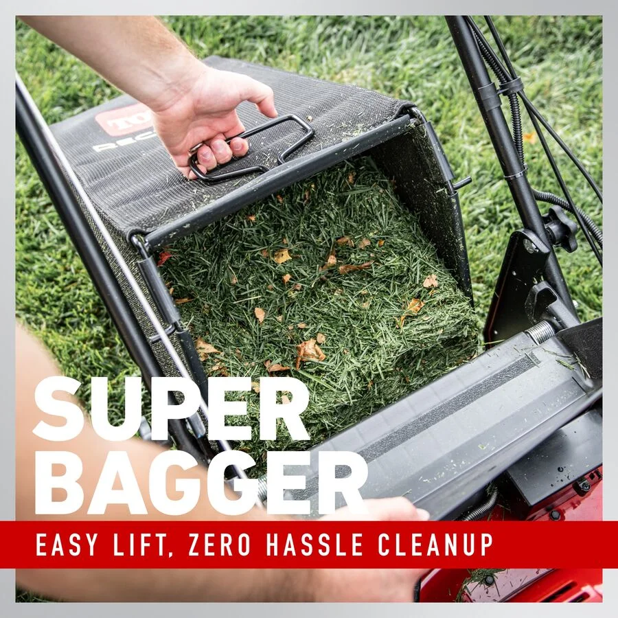 Toro Recycler Series Walk Behind Mowers Large Capacity Grass Bag feature image