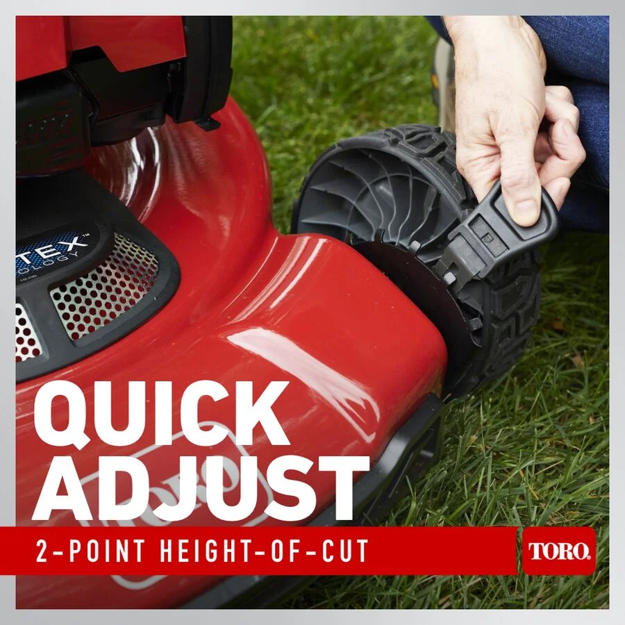 Toro Recycler Series Walk Behind Mowers Single Lever Height Adjust feature image
