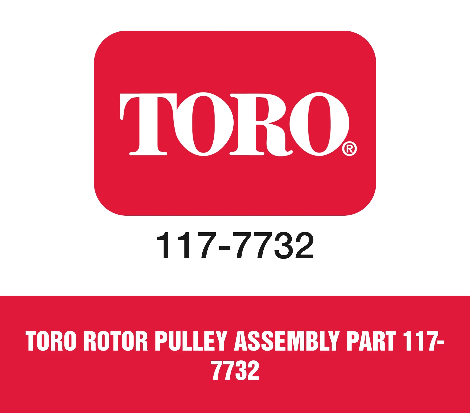 Toro Rotor Pulley Assembly Part 117-7732