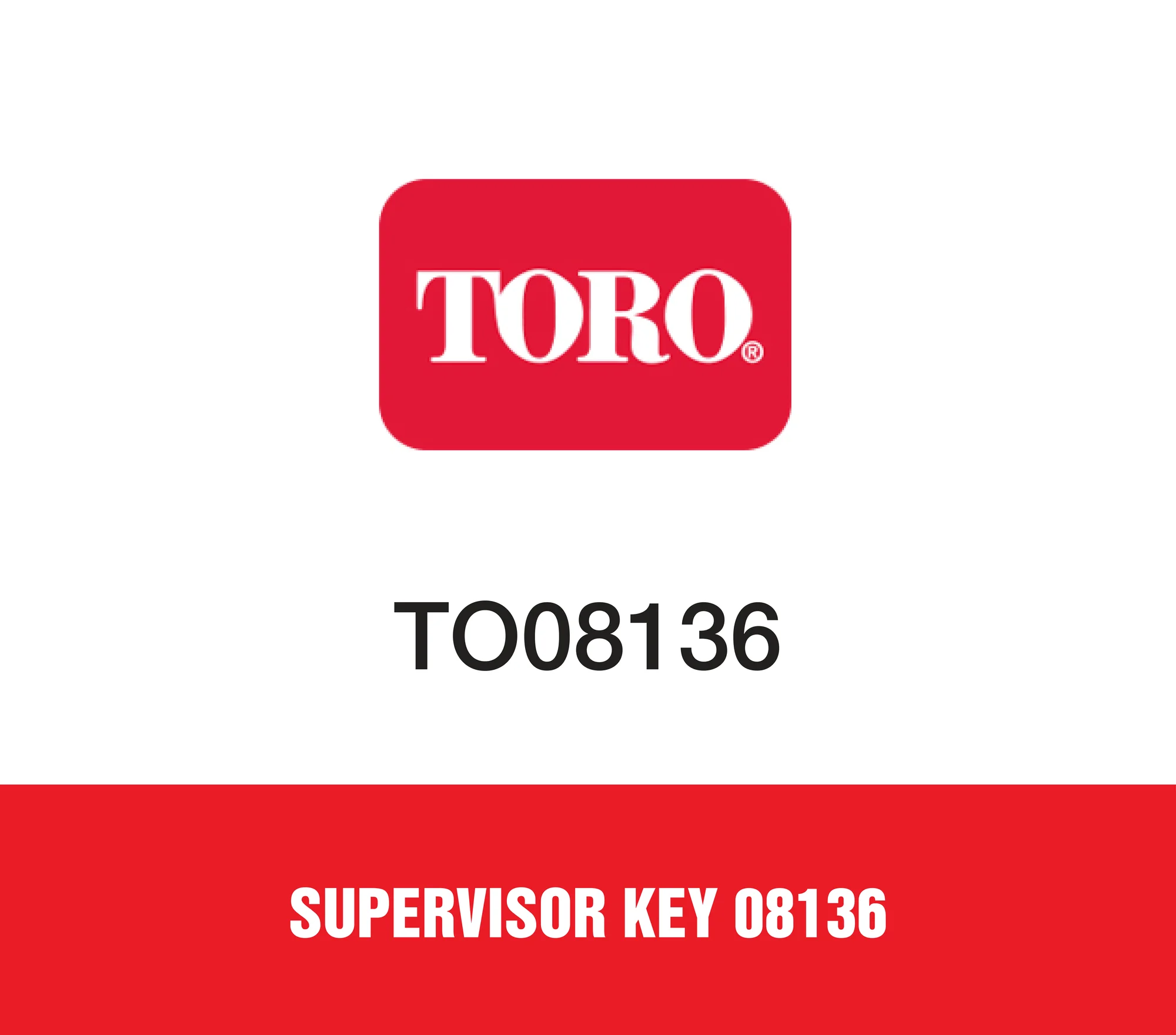 Toro Supervisor Key 08136