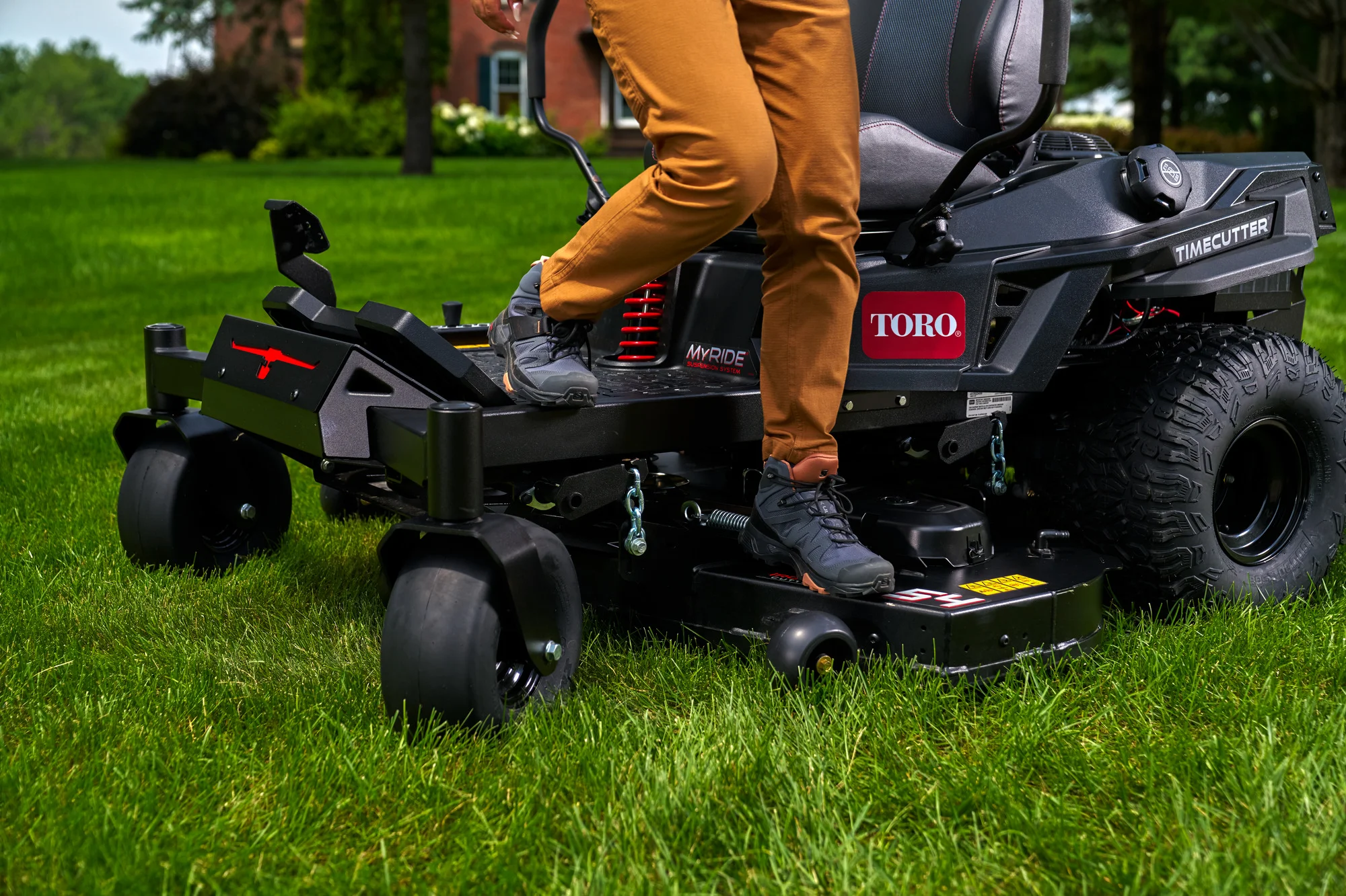 Toro Timecutter Max Havoc Myride Series Zero Turn Rider 77507 Woman Stepping Off Mower product image