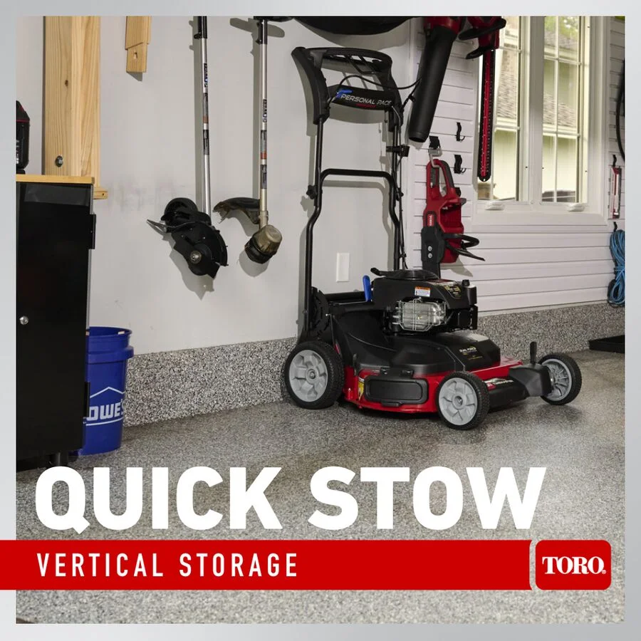 Toro Timemaster Series Walk Behind Mowers Quick Stow Storage Handle feature image