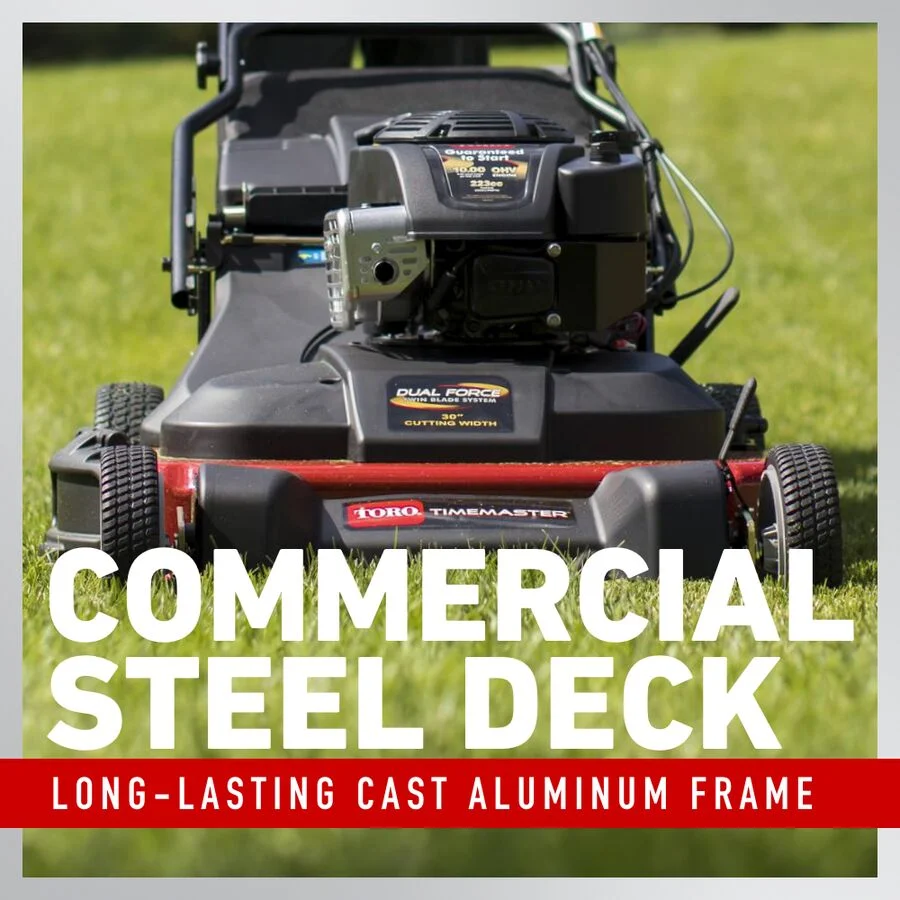 Toro Timemaster Series Walk Behind Mowers Time Saving 30 Inch Dual Blade Deck feature image
