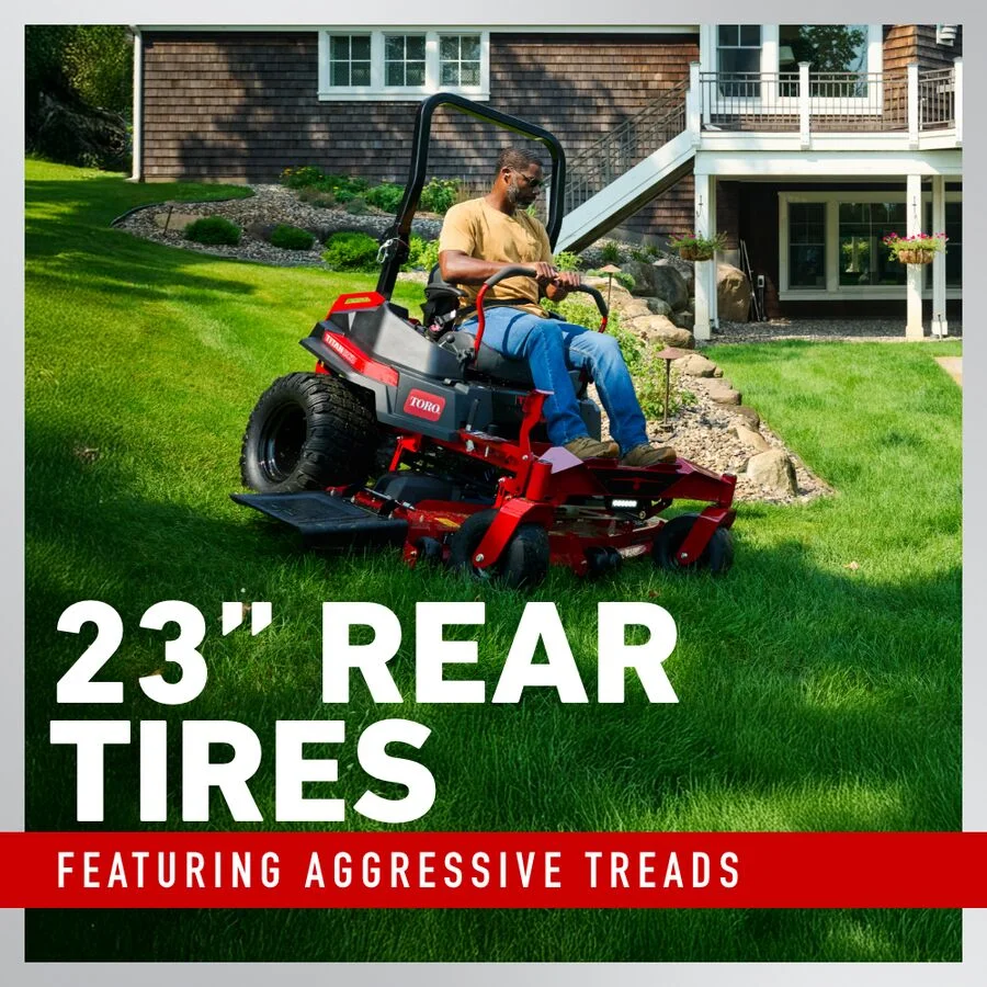 Toro Titan Max Series Zero Turn Riders Large Rear Tires feature image
