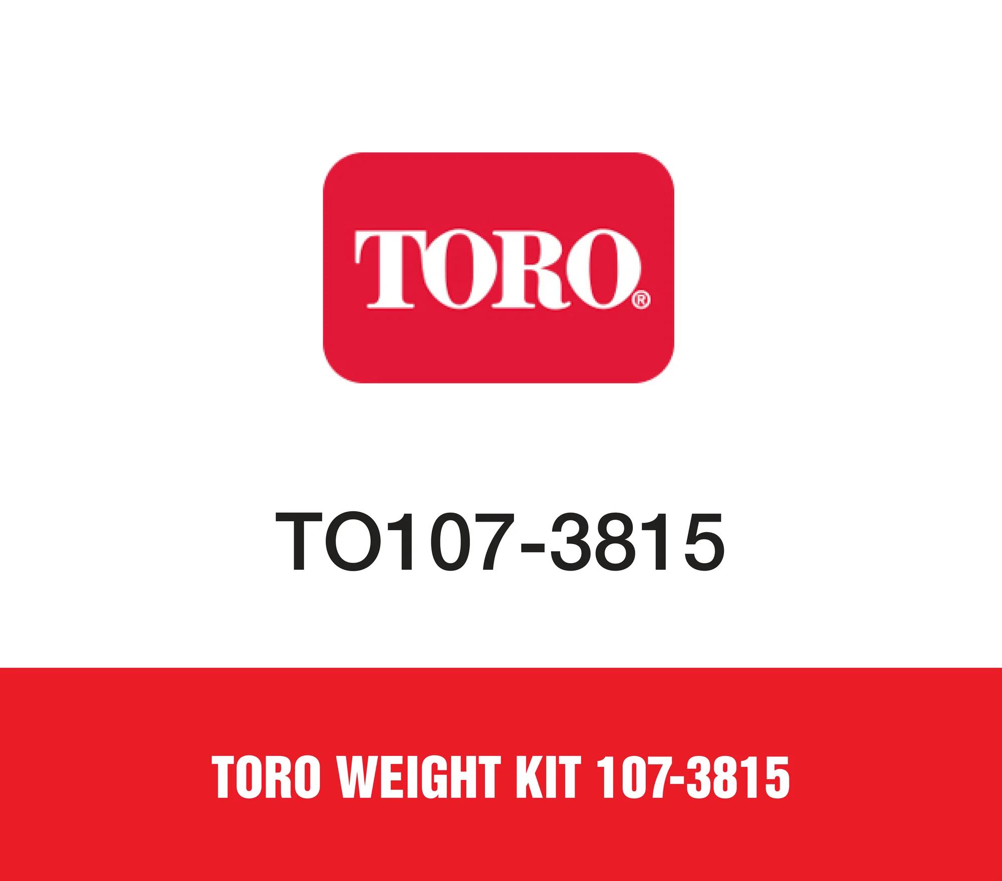 Toro Toro Weight Kit 107-3815