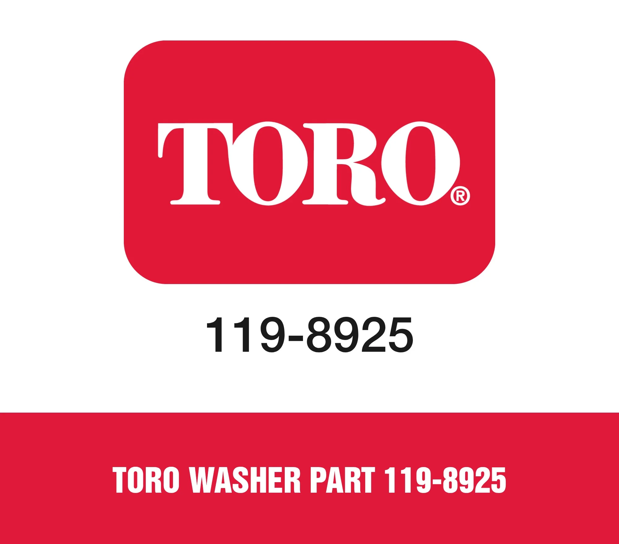 Toro Washer Part 119-8925