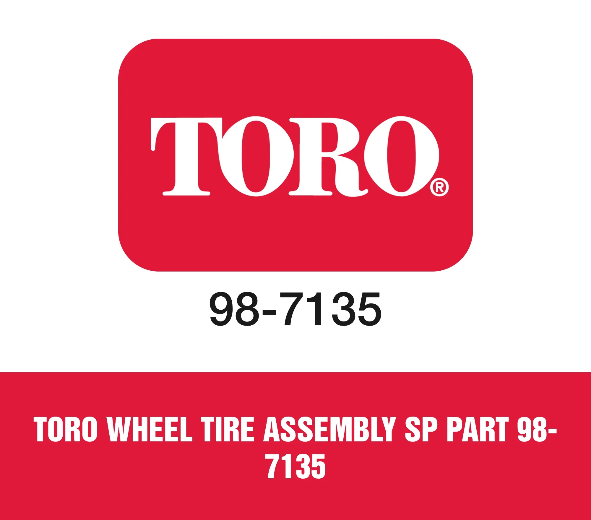 Toro Wheel Tire Assembly sp Part 98-7135