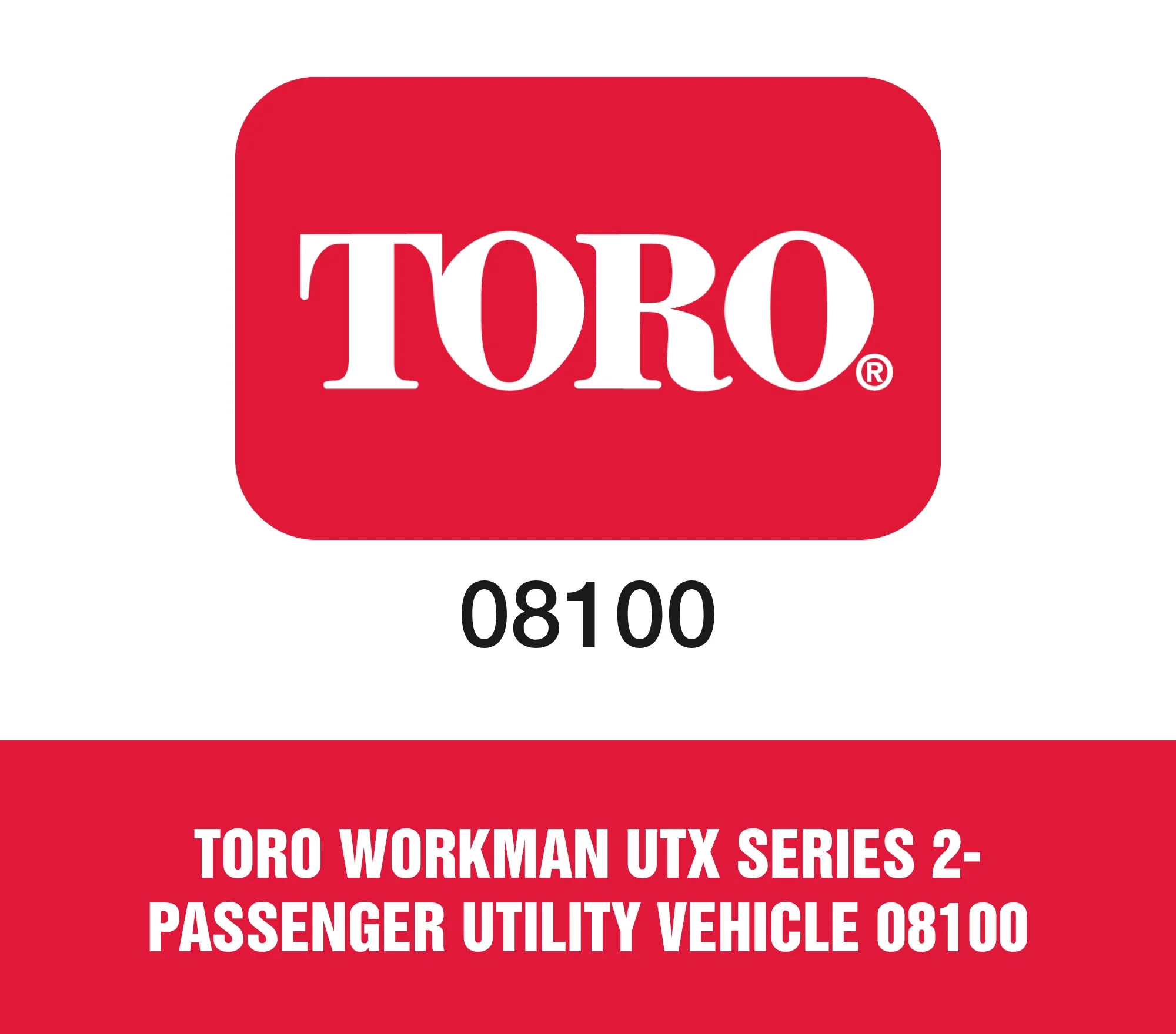 Toro Workman UTX Series 2-Passenger Utility Vehicle 08100