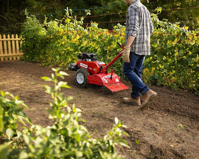 Troy Bilt Tillers Man Tilling Garden product image
