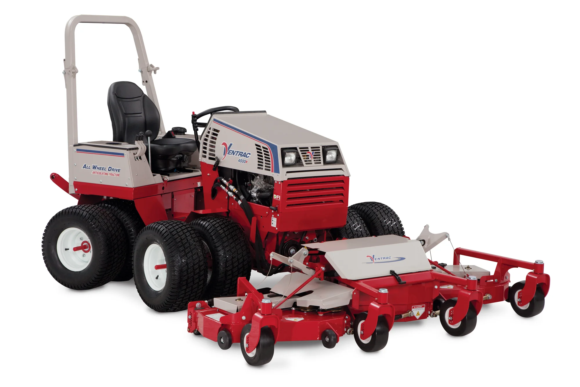 Ventrac P Series Compact Utility Tractors 4500P Front View Left Mower Deck Open product image