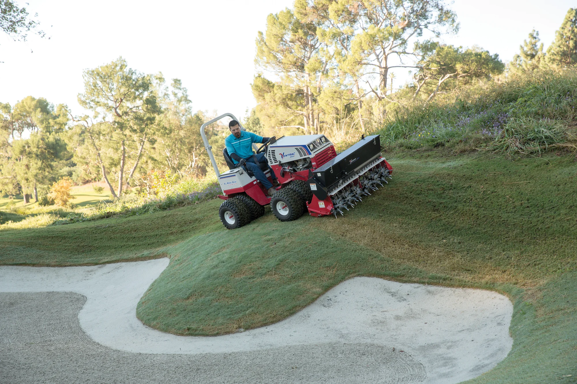 Ventrac P Series Compact Utility Tractors 4500P Front View Left Turf Maintanence product image