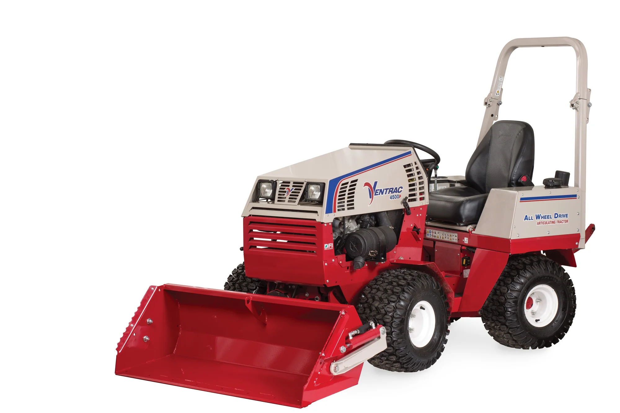 Ventrac P Series Compact Utility Tractors 4500P Front View Right Bucket product image